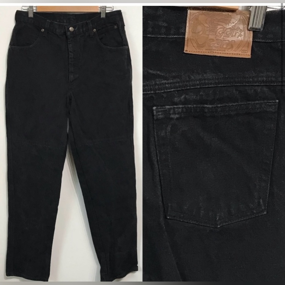 VTG 90s Draggin Jeans Kevlar Lined Black Motorcycle Jeans Pants Womens 12